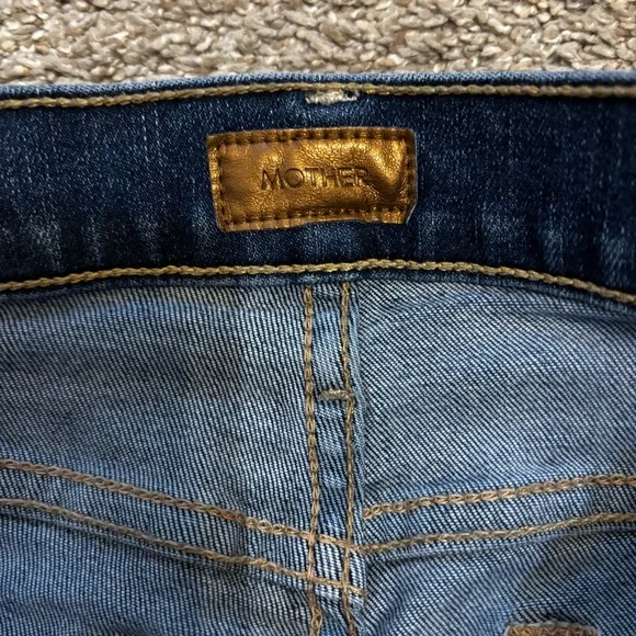 MOTHER The High-Waisted Runaway Jeans Teaming Up Blue Flare Jean Size 25 - Picture 5 of 10